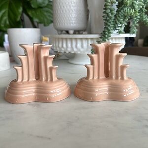 Homer Laughlin Fiesta Apricot Tripod Pyramid Candleholder - Retired